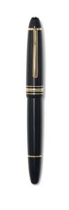 Montblanc Meisterstück Le Grand Black 146/166 fountain pen and document marker set.